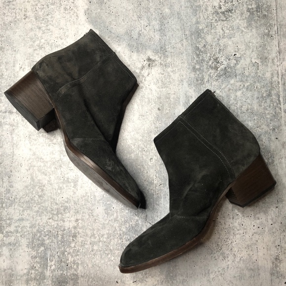 rag & bone Gray Asphalt Wesley Suede Booties